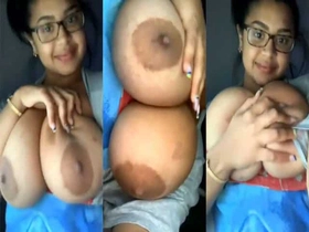 Busty hottie in a torrid MMS movie