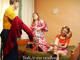 Pregnant woman goes down on her knees to