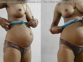 Indian wifey flaunts her yam-sized belly