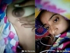 Unexperienced Indian girl displays her