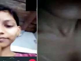 Pretty girl bare-breasted in whatsapp