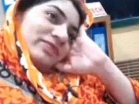 Pakistani hottie's bare call in office
