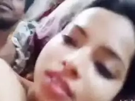 Tamil guy wears a condom during sex with