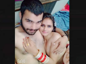 Freshly married couple in Haryanvi style