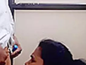 Chubby Indian nurse gets her tits sucked