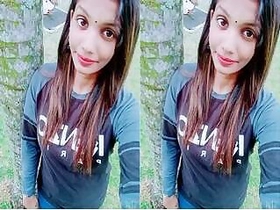 Cute Desi Indian Damsel Draining With