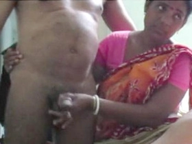 Desi maid gives oral pleasure to her