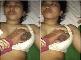 Nepalese female presses her  and fucks