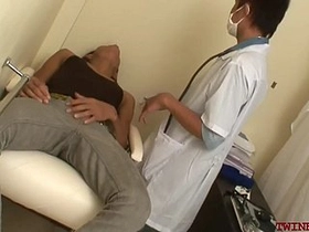 Gay Japanese twink pissing and getting