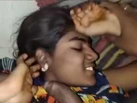 Tamil girl gives a deep throat in the