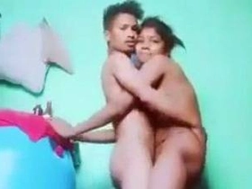 Desi duo engages in standing sex without