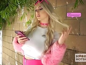 Youthful blonde Skylar Vox gets garbage